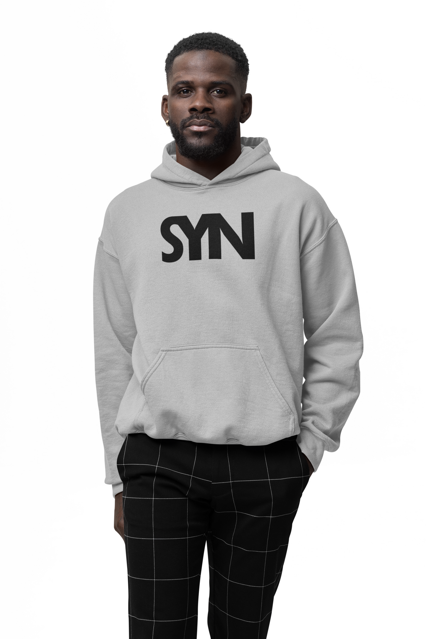 SYNORO Unisex Hooded Sweatshirt- Grey Melange