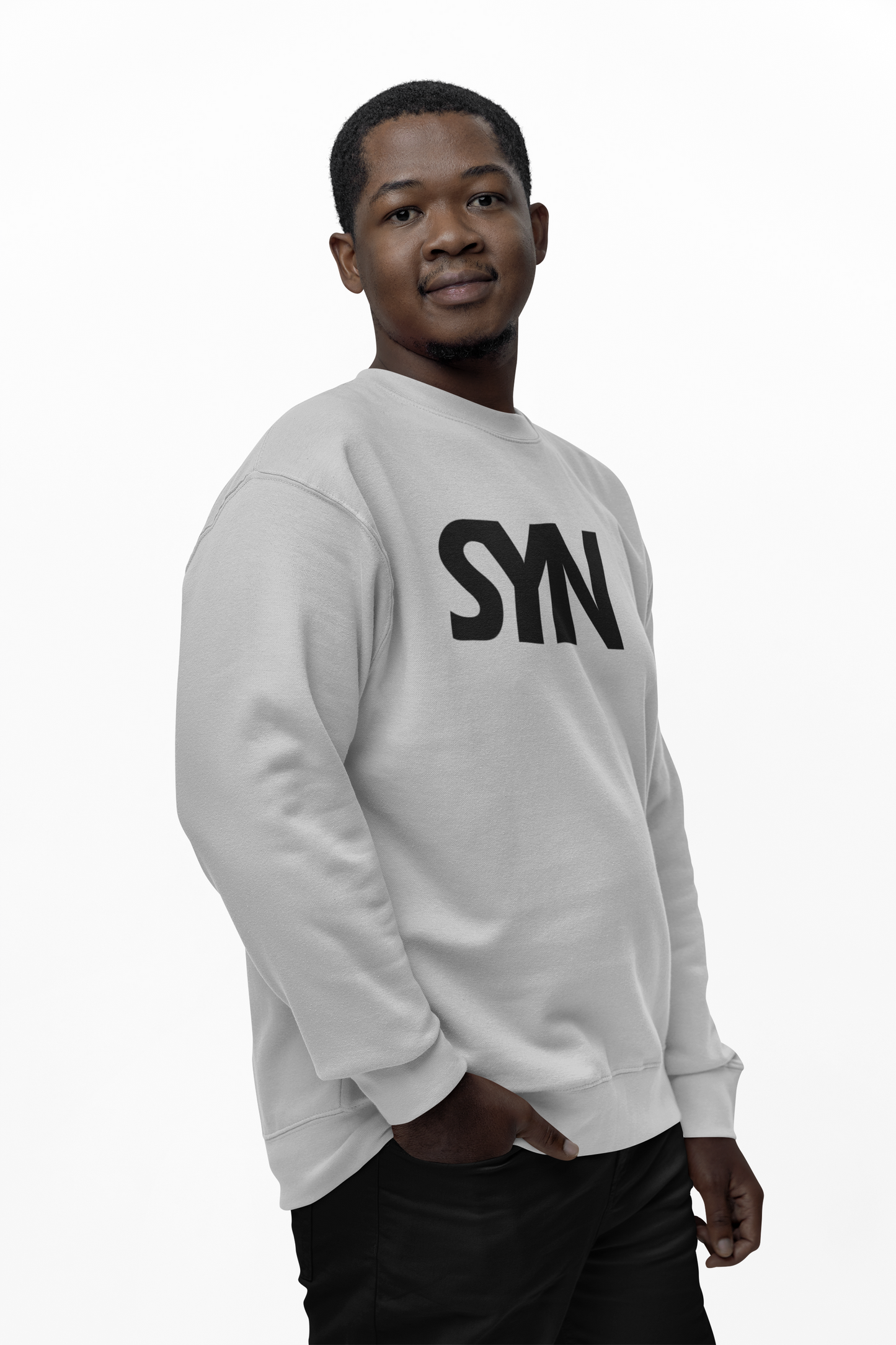 SYNORO Unisex Crewneck Sweatshirt- Grey Melange
