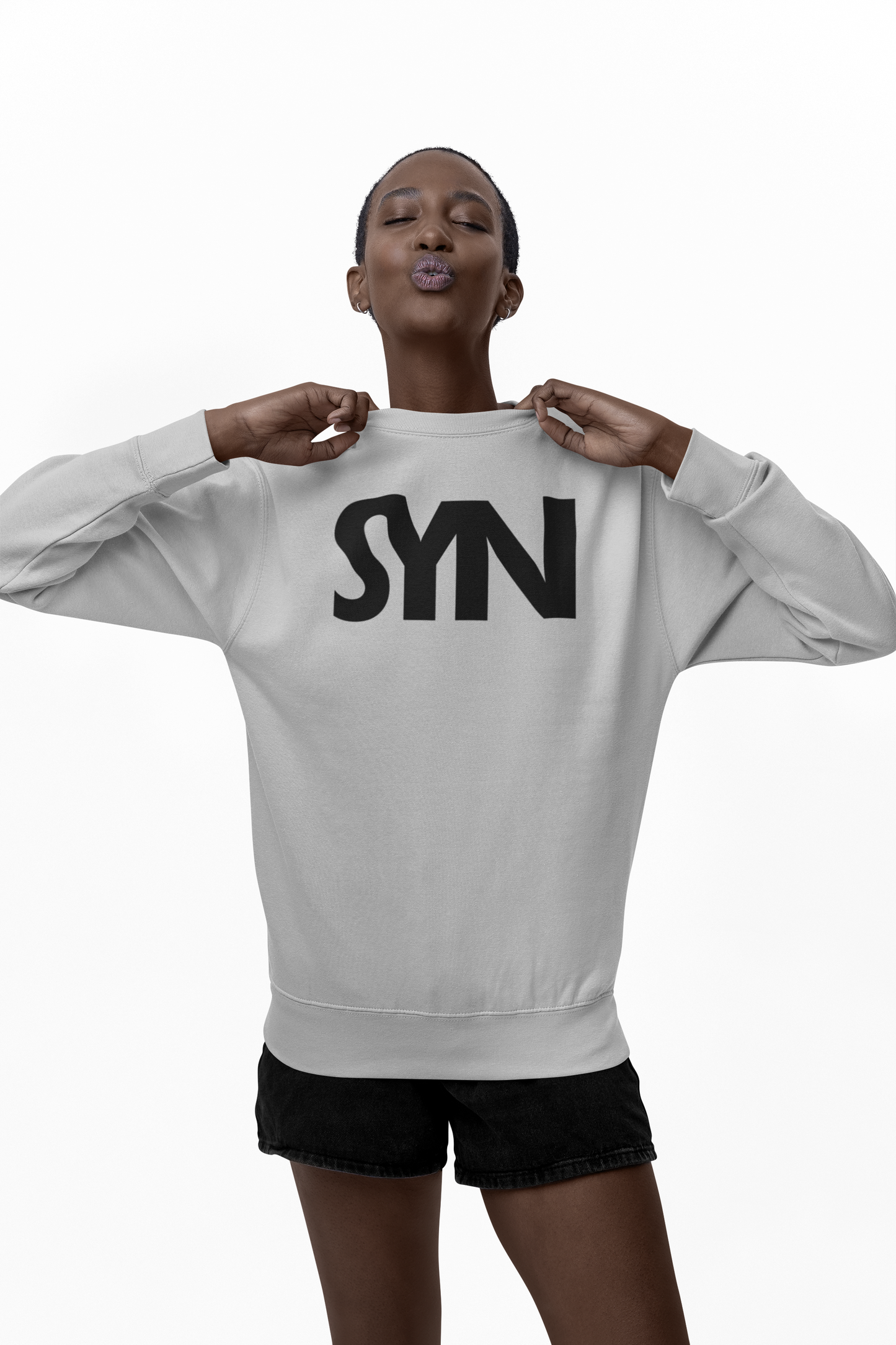 SYNORO Unisex Crewneck Sweatshirt- Grey Melange