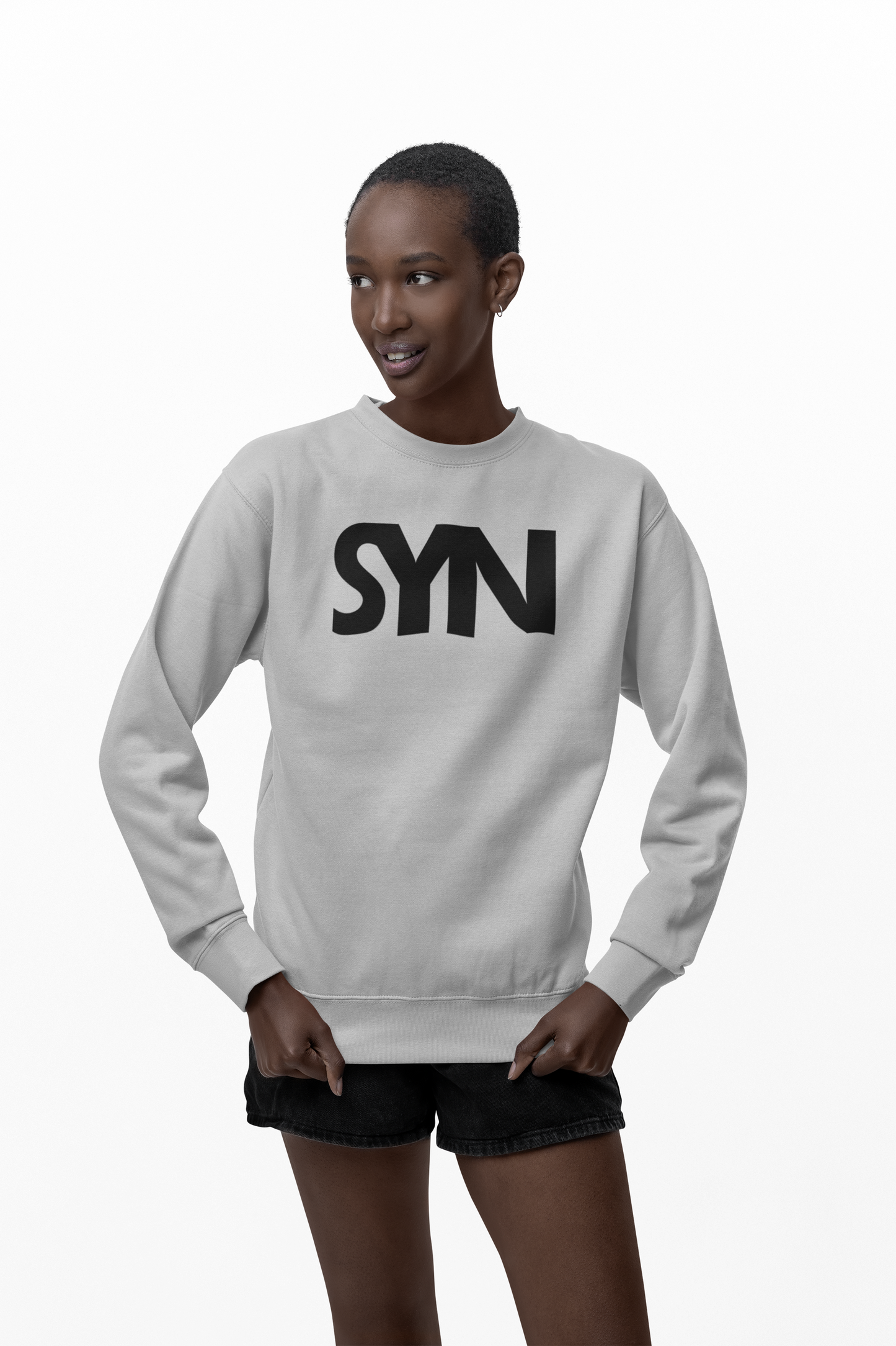 SYNORO Unisex Crewneck Sweatshirt- Grey Melange