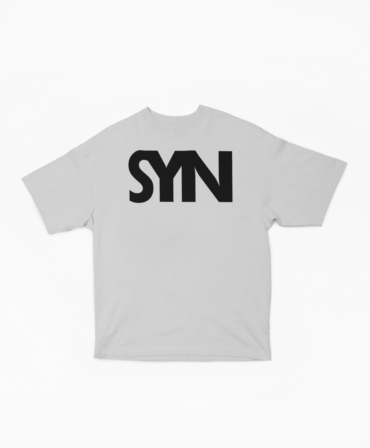 Synoro Unisex Oversized Grey Melange T-shirt
