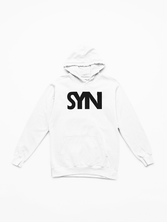 SYNORO Unisex Hooded Sweatshirt- White