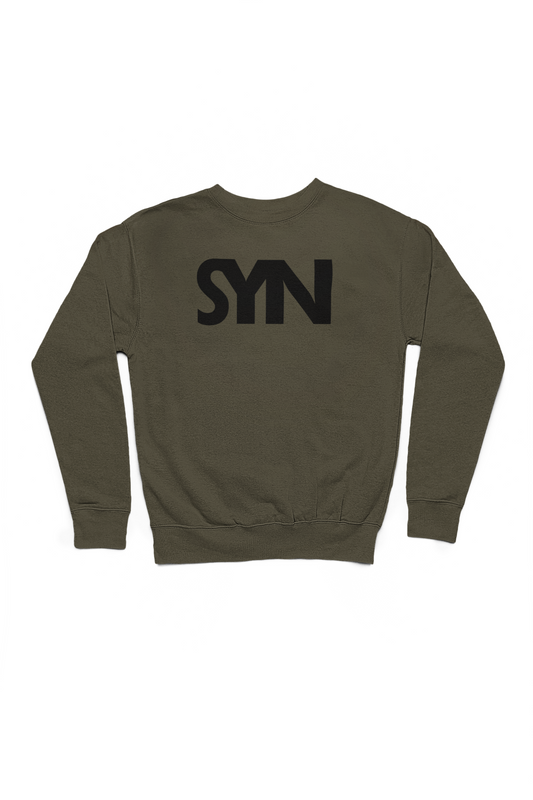 SYNORO Unisex Crewneck Sweatshirt- Olive Green