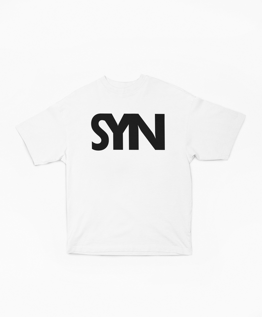 Synoro Unisex Oversized White T-shirt