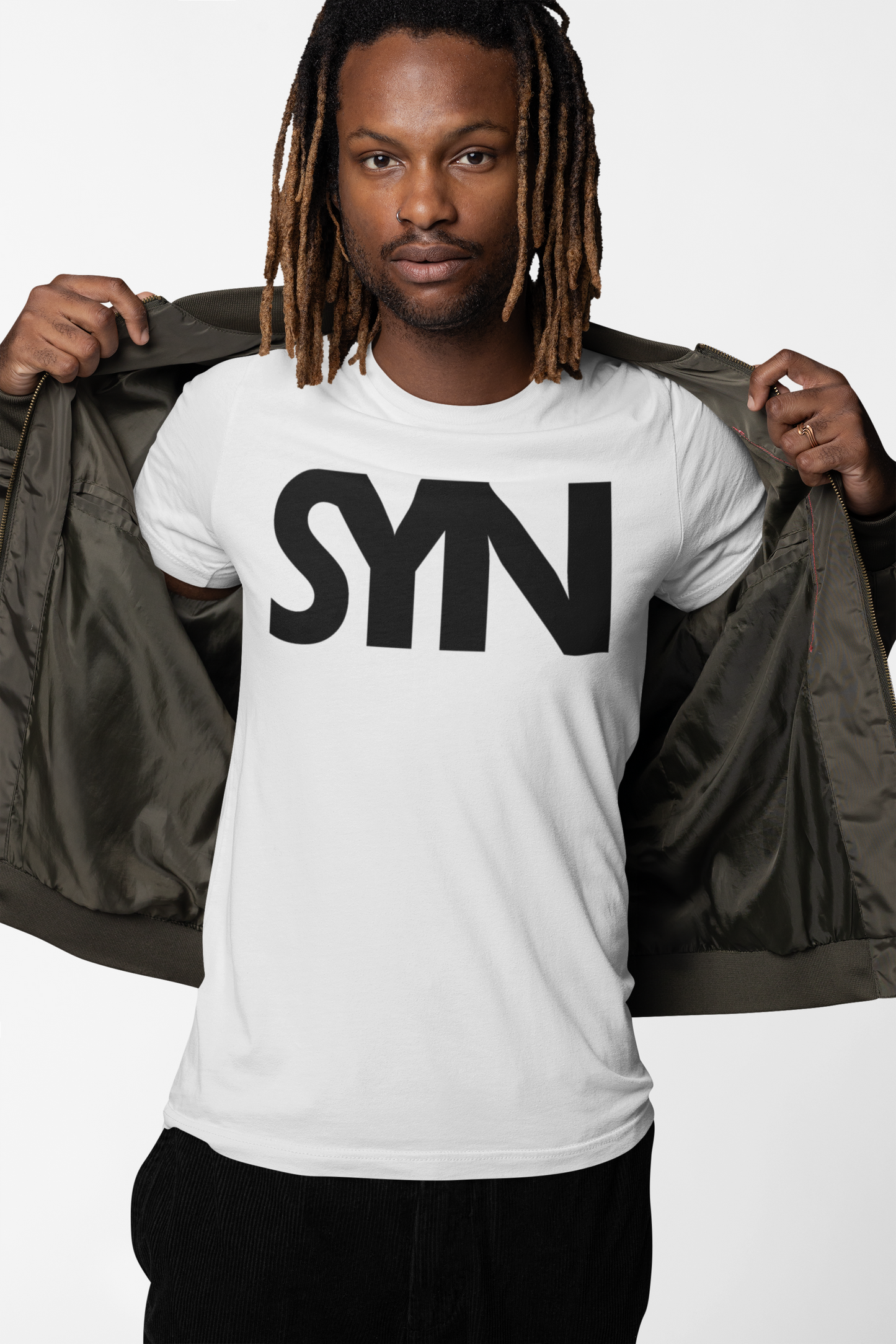 Synoro Unisex Oversized White T-shirt