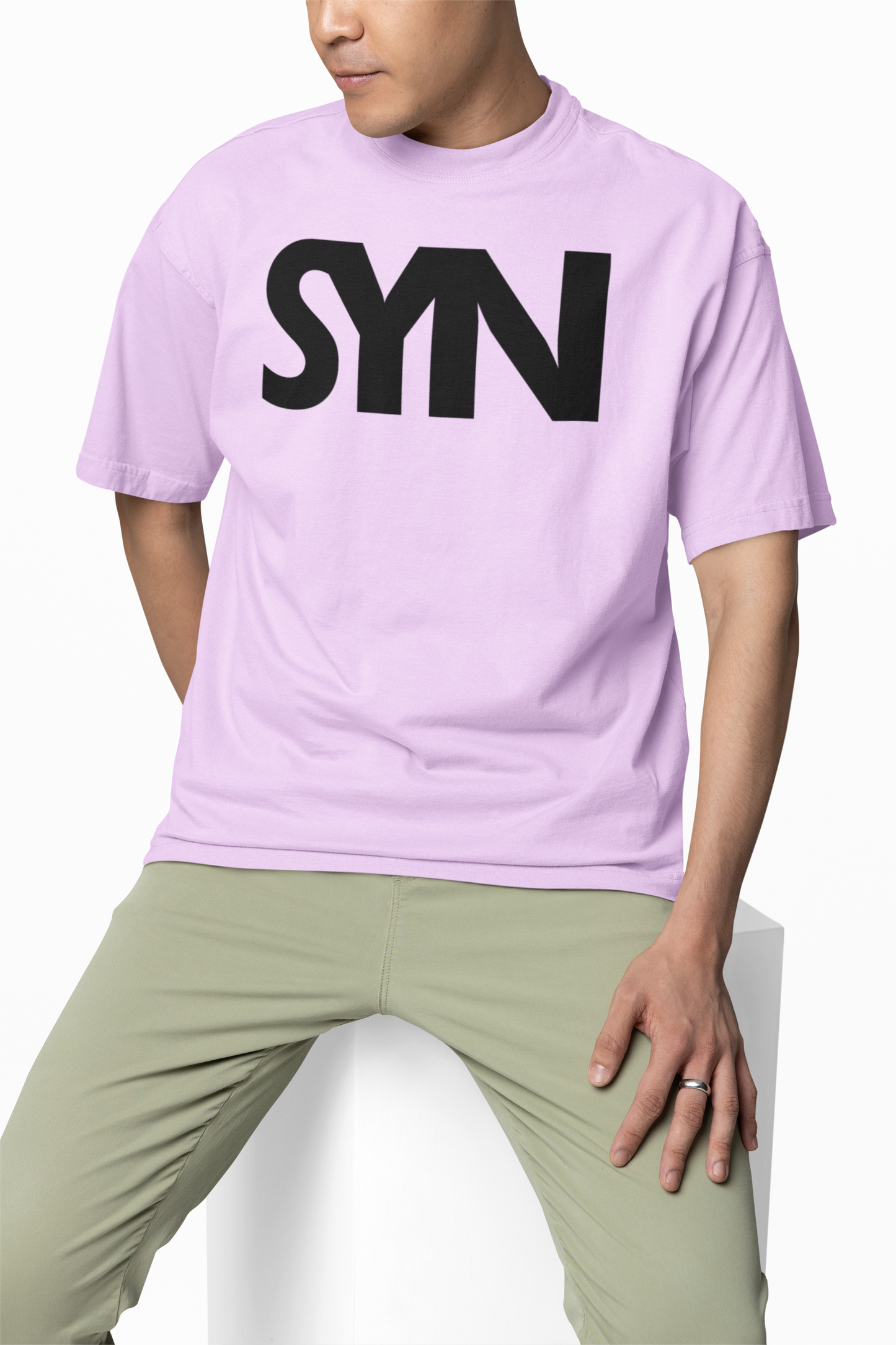 Synoro Unisex Oversized Lavender T-shirt