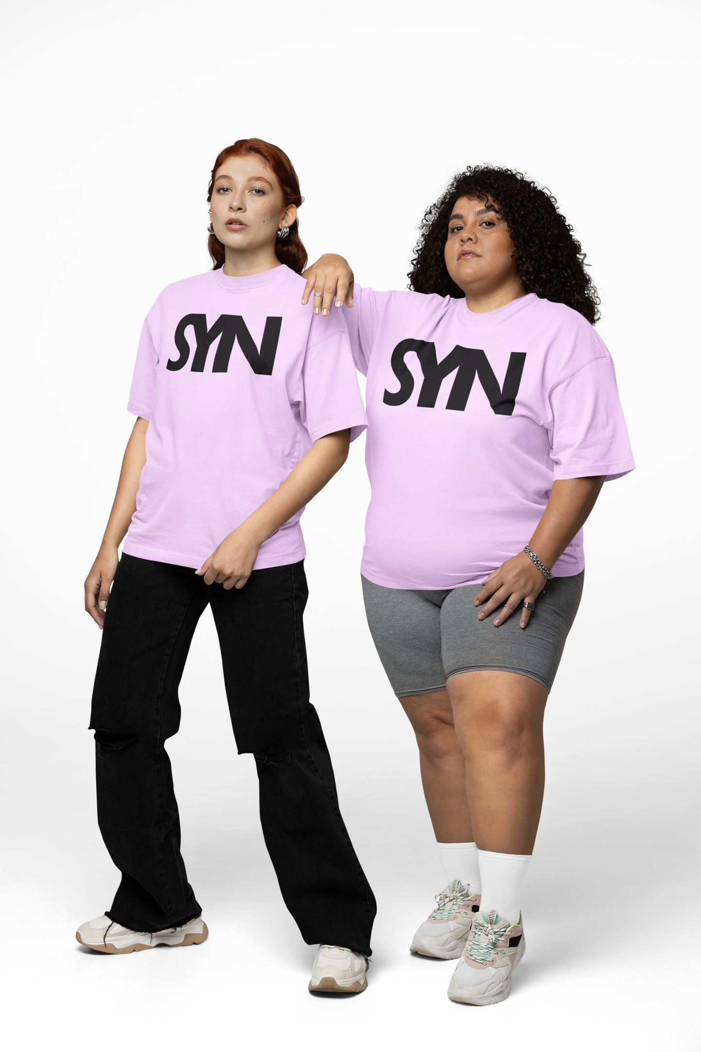 Synoro Unisex Oversized Lavender T-shirt