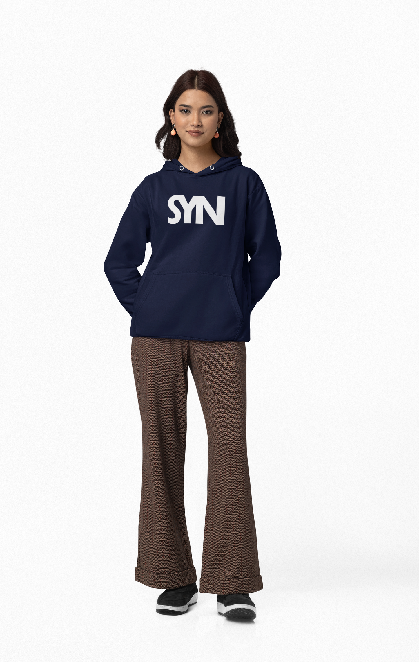 SYNORO Unisex Hooded Sweatshirt- Navy Blue