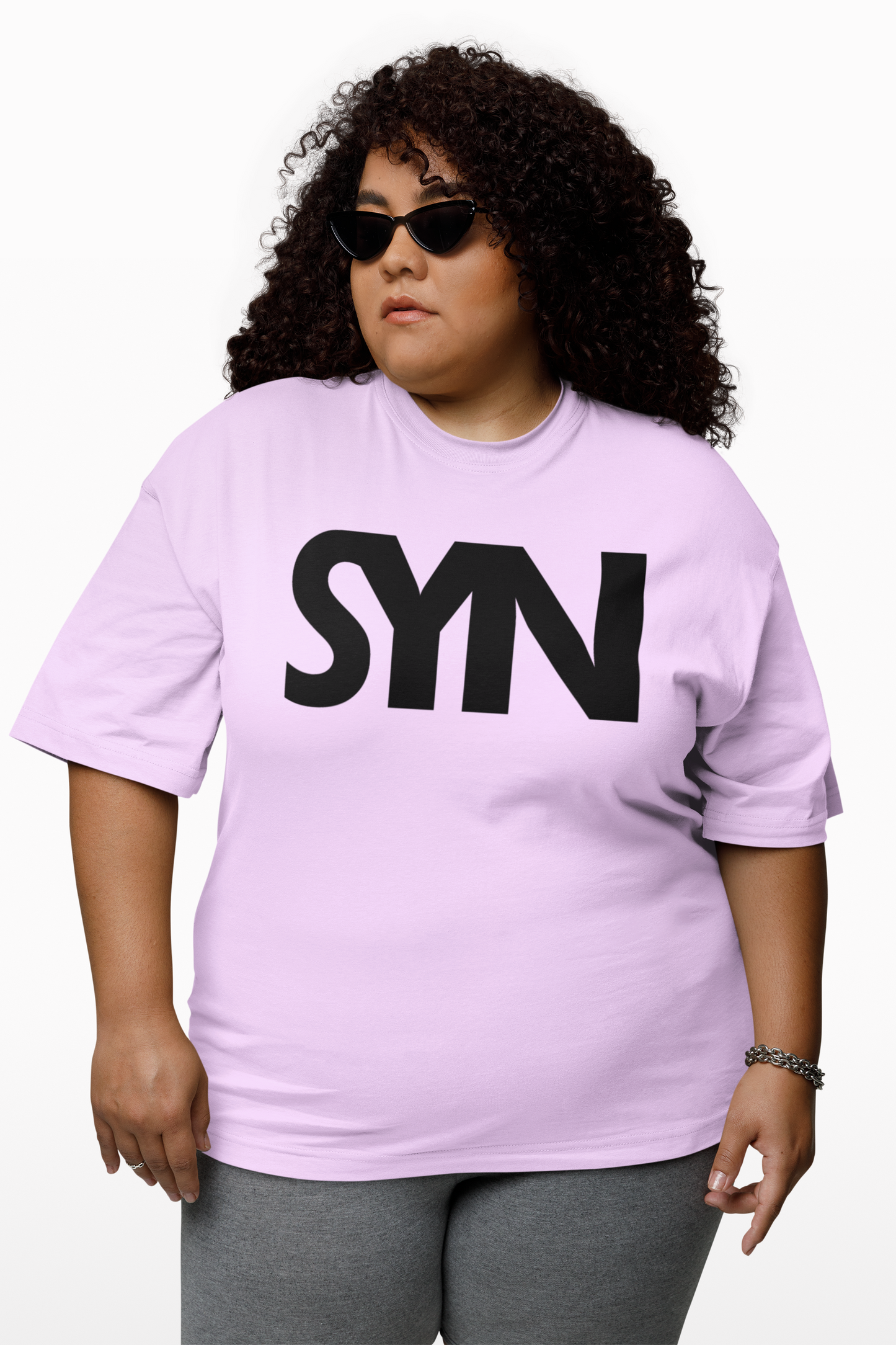 Synoro Unisex Oversized Lavender T-shirt