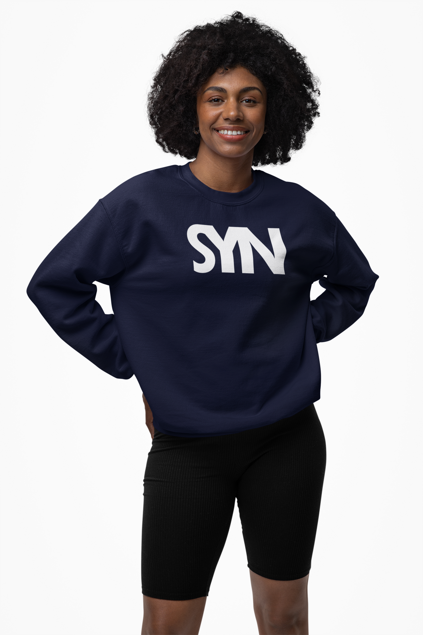 SYNORO Unisex Crewneck Sweatshirt- Navy Blue