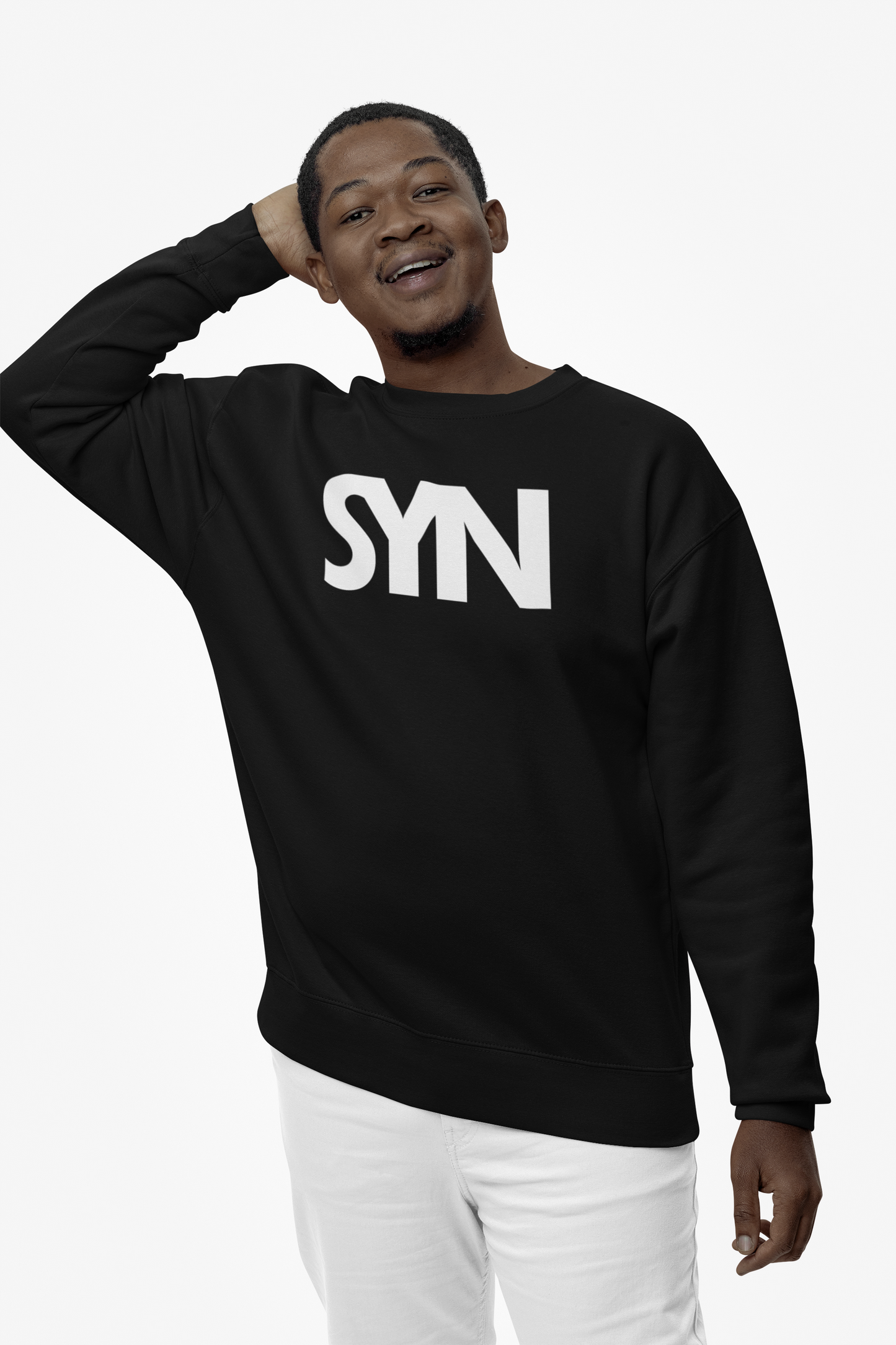 SYNORO Unisex Crewneck Sweatshirt- Black
